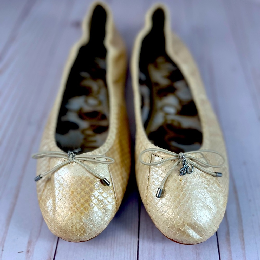 Sam Edelman Felicia snakeskin flat size 9m